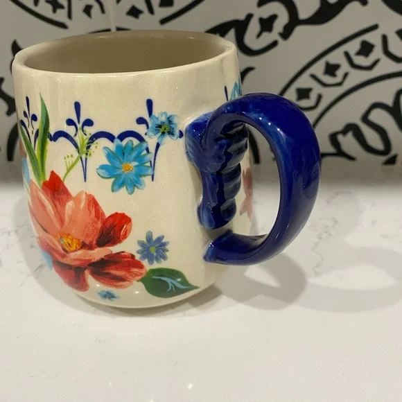 Pioneer Woman Spring Bouquet Ceramic Mug Floral Blue Cup 16oz - Picture 3 of 6